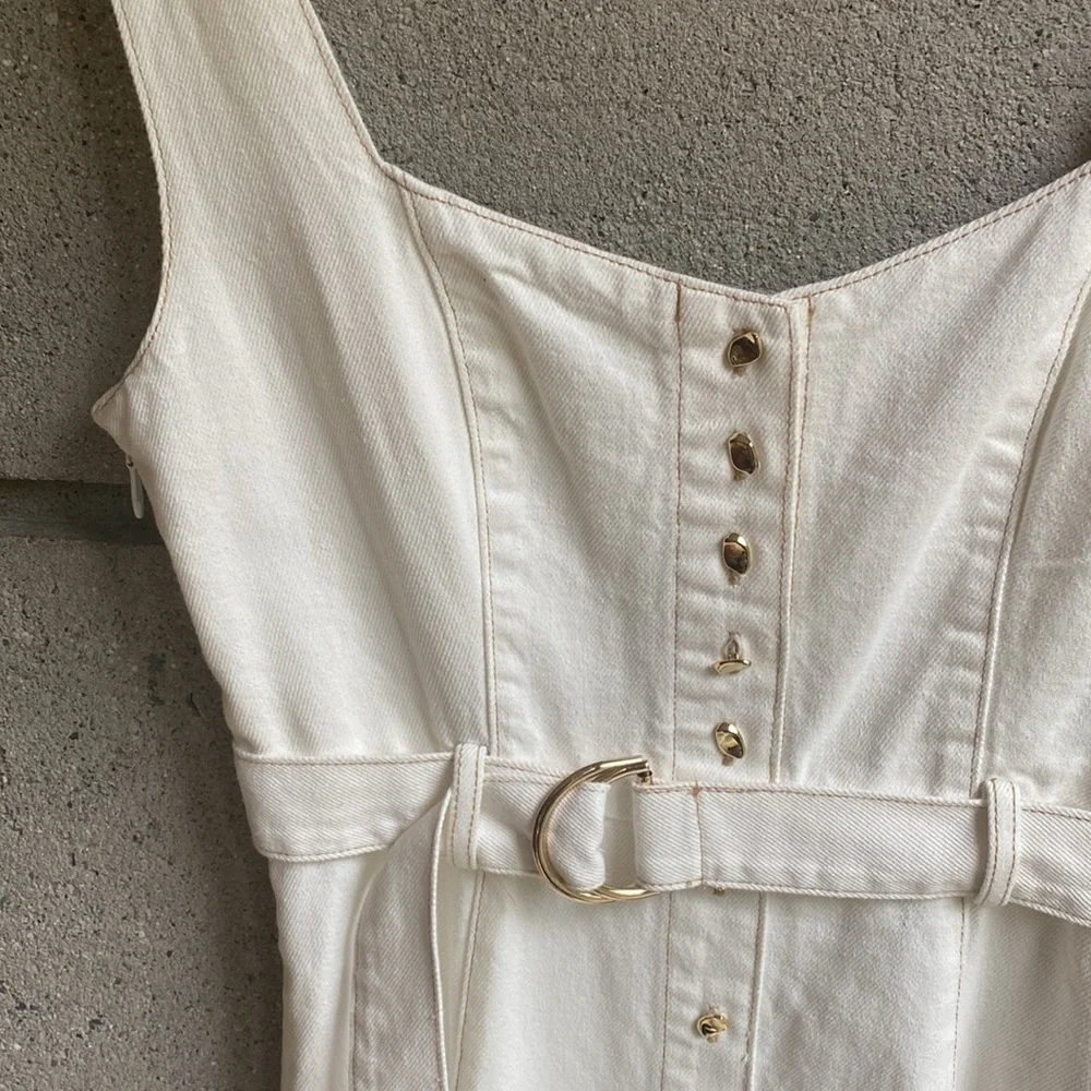 EVER NEW (Australia) White Denim Dress - Picture 3 of 13